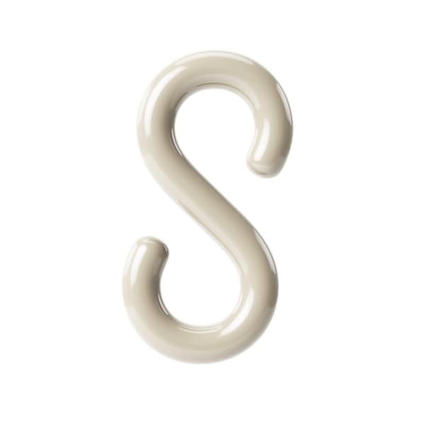 Montour Line White Plastic Chain S Hook, 2 in CH-S-20-WH - main